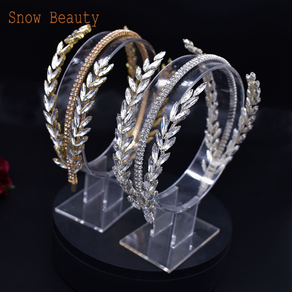 DZ030 Bridal Hair Accessories Wedding Head Jewelry Bride Headpiece Hair Jewellery for Women Tiara Baroque Headband Head Piece