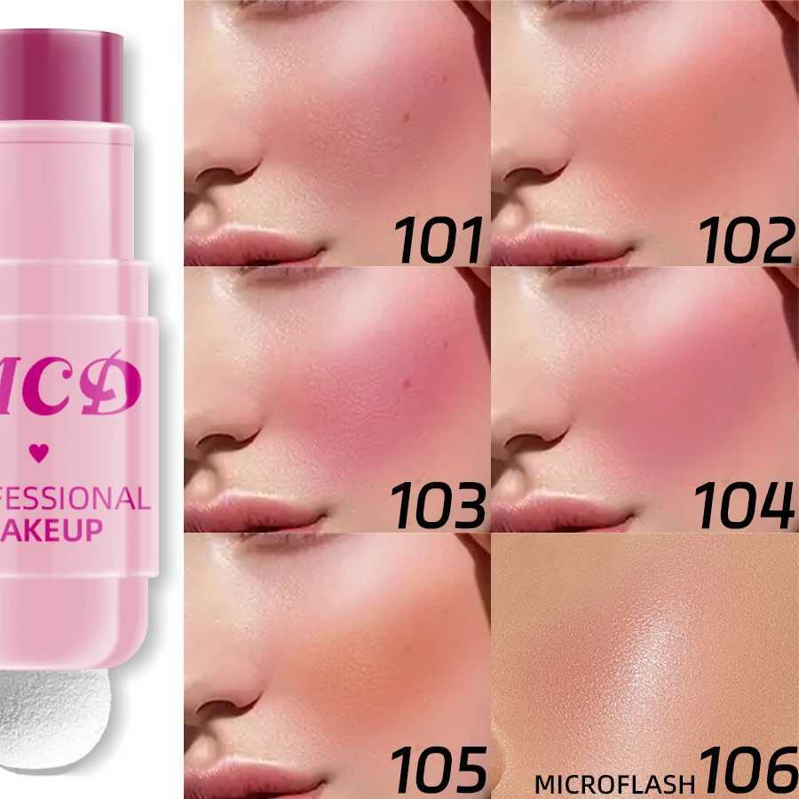 6Colors Makeup Blush Stick Lip Tinted Cooling Water Jelly Tint Jelly Blush Stick Bronzer Cheek and Nose Grooming Matte BlushXJ241111