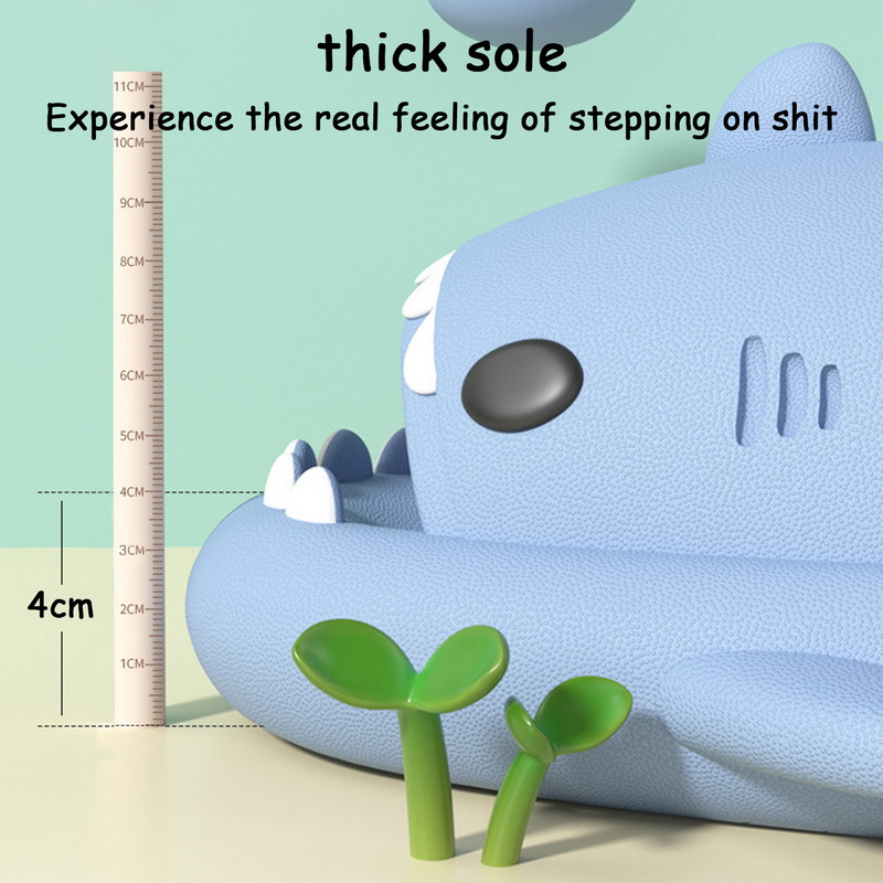 Summer Shark Slides: Lightweight Bathroom Anti-Slip Sandals for Women, Men, and Children