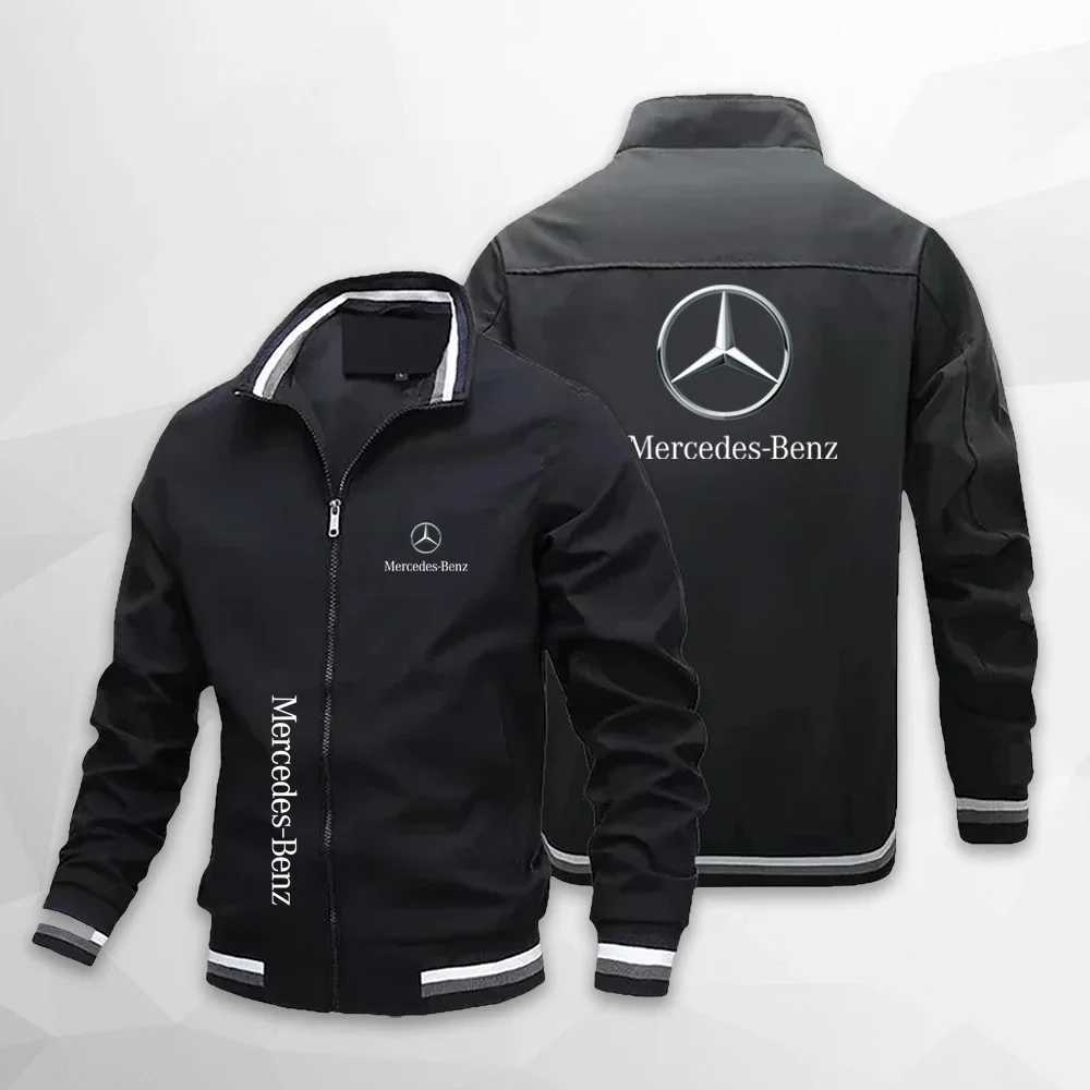 Men's Jackets 2024 new Mercedes Benz mens and womens cycling jackets motorcycle jackets high-quality outdoor leisure sports cycling jackets T241109
