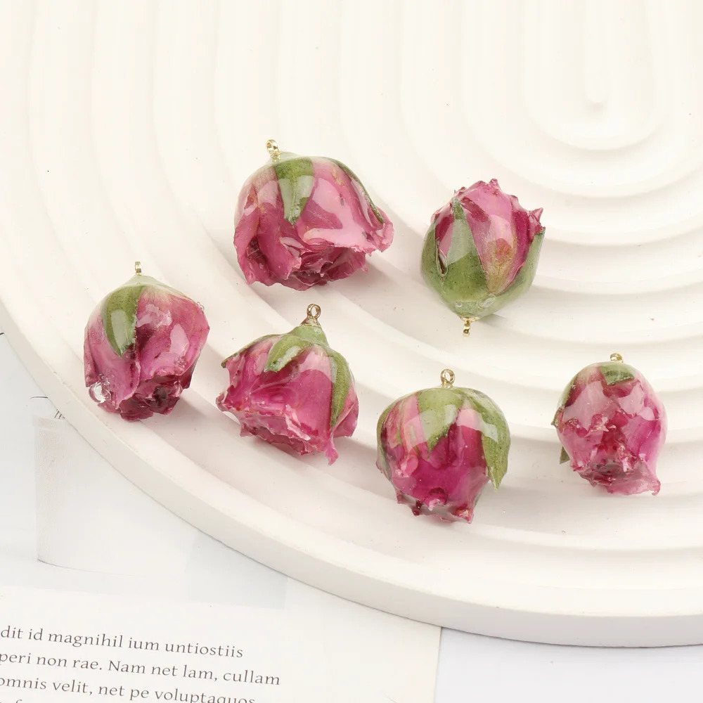 Cordial 20Pcs Natural Flower Charm/Handmade/Resin Pendant for Earrings/DIY Jewelry Discovery and Components #102692 241108