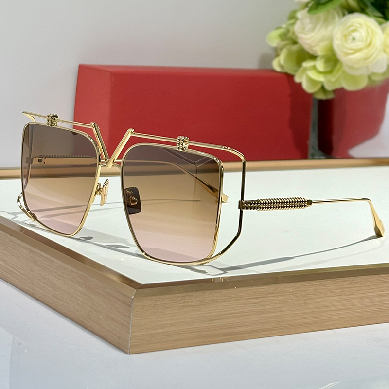 Y2K Sunglasses For Womans Designer Metal Frame 116 Luxury Sunglasses Fashion Show Outdoor Goggles Protection UV400 Protect Glasses