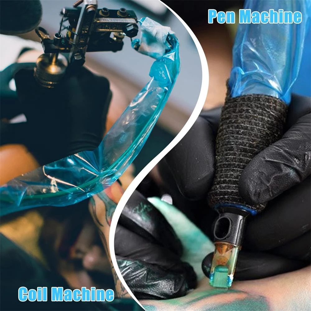 BIGWASP 10000cm Protective Sleeve Protect Preserve Tattoo Pen Bag Cartridge PMU Tattoo Machine Clip Cord Tattoo Supplies Covers