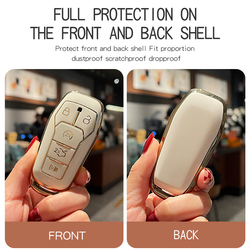 Car Key Case Cover for Ford 2016 Lariat F150 for 2016 2017 Ford Explorer 2016 Ford Explorer Platinum Mustang 2016 Lincoln MKC