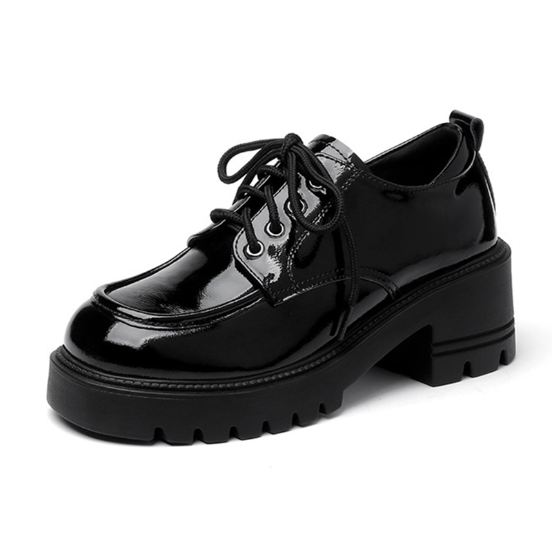 AIYUQI Loafers Women Large Size Genuine Leather Women's High Heels Spring New Fashion British Style Ladies Shoes