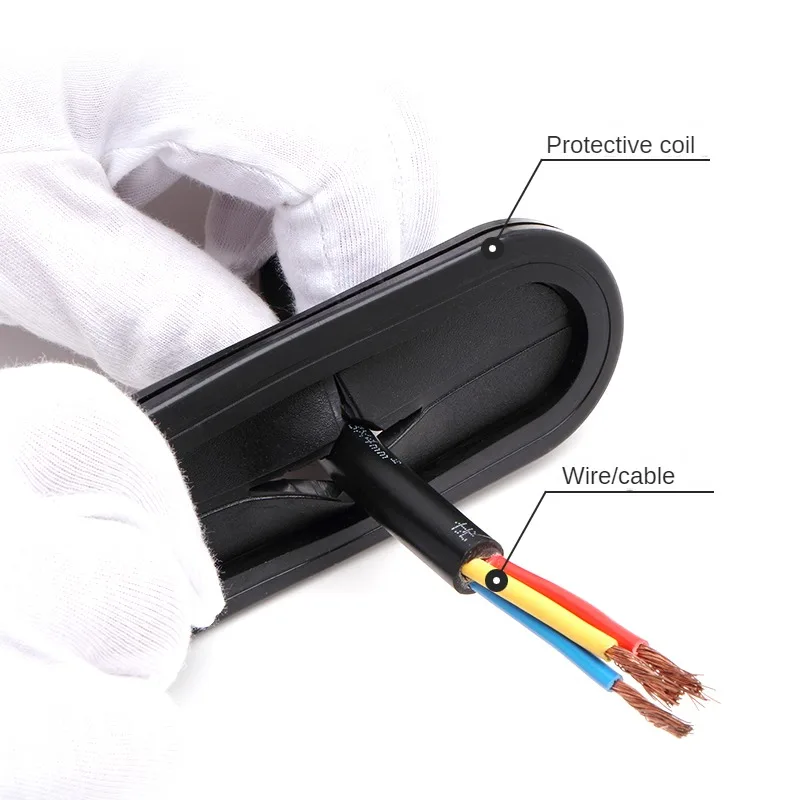 Oval Rubber Protective Coil Snap in Grommet Pad Seal O-ring Protective Ring Sealing Cap Hole Plug Wire Loop Threading Sleeve
