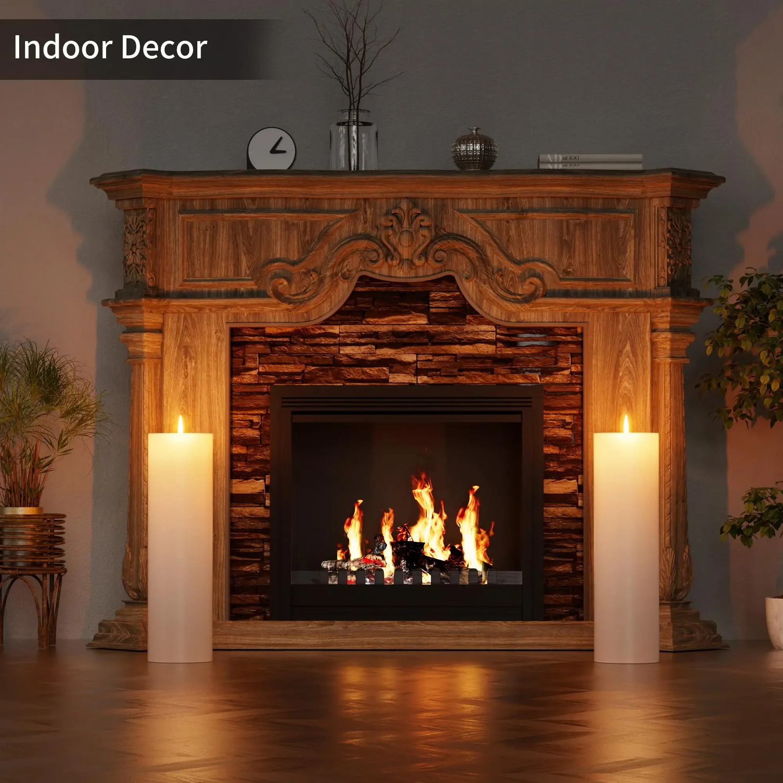 LED Large Electronic Candle Lights Waterproof Flickering LED Flameless Candle Christmas Patio Simulation Pillar Candle 241111