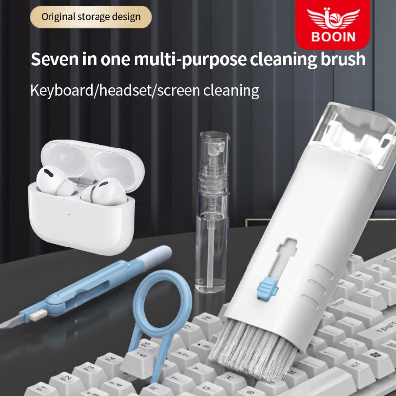 7 In 1 Airpods Cleaner PC Keyboard Cleaning Kit Phone Screen Bluetooth Headphones Cleaning Laptop Tablet Cleaning Brush Tools
