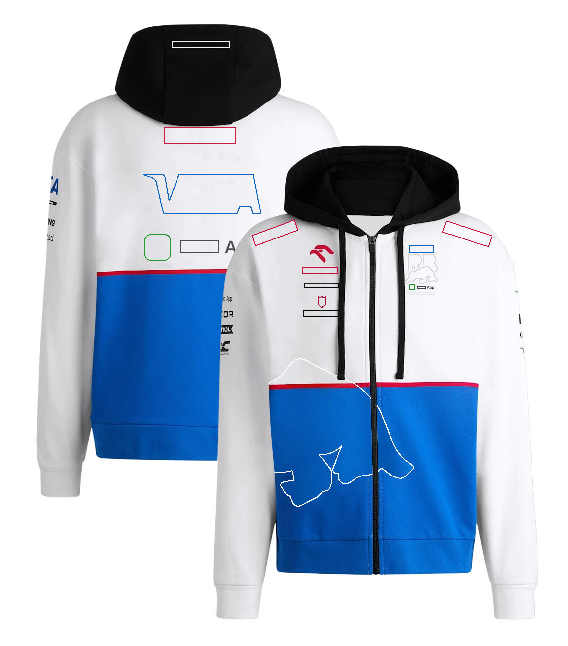 F1 for Men 2024 Formula 1 Team Full-length Zip Hoodie New Season Racing Fans Fashion Half-zip Sweatshirt Pullover Unisex free shipping