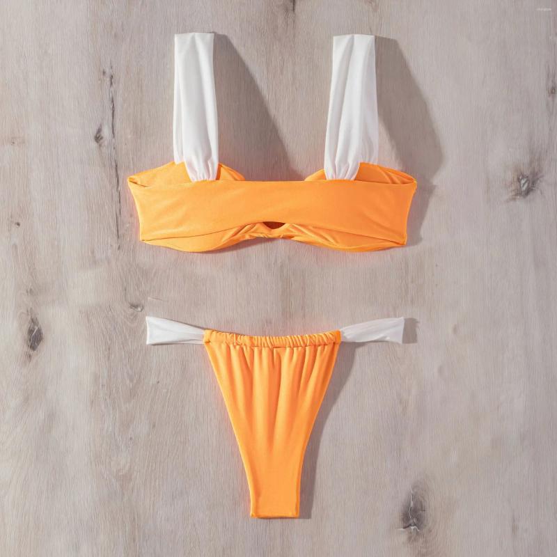 Womens Swimwear Sexy Micro Bikini 2024 Woman Swimsuit V Cut Bandeau Women String Thong Bikinis Set Female Bathing Suit Beach Biquini