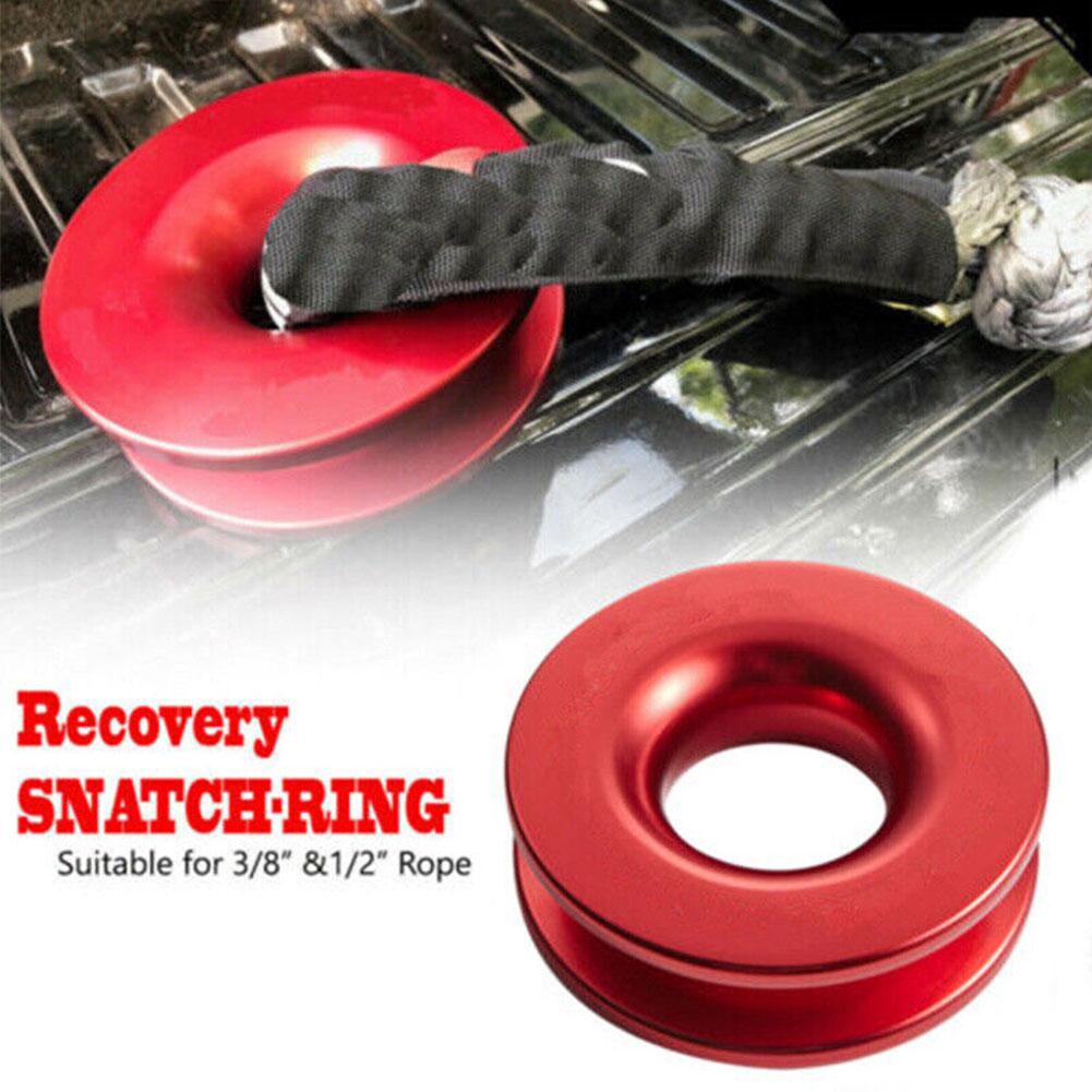 Car Recovery Ring Winch Soft Shackle Recovery Ring Kits Truck ATV Winch Rope Hauls Snatch Soft Shackle Car Accessory