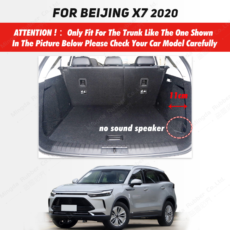 Auto Full Coverage Trunk Mat For BEIJING-X7 2020 Leather Car Boot Cover Pad Cargo Liner Interior Protector Accessories b5356