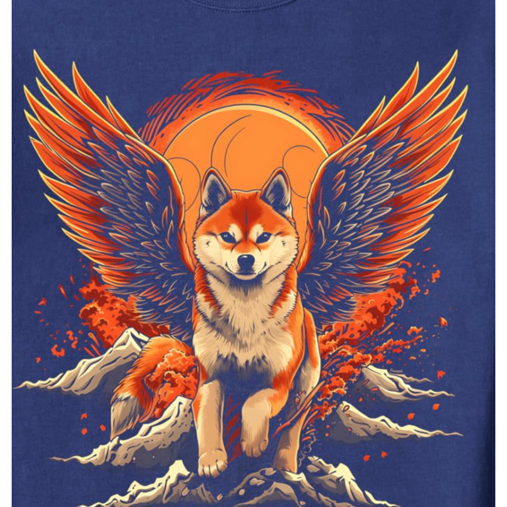 Long Sleeve Shirts for Men sweatshirt Angelic Wolf Wings Mountain Guardian Nature Lover Sweatshirt T shirt Tee Streetwear Casual tops clothes