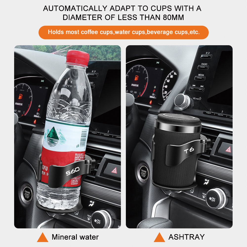 Car Air Vent Outlet Cup Holder Auto Accessories For Volvo XC90 XC60 C30 T6 S60 C70 XC40 V40 XC70 V70 V60 V50 S80 S40 AWD V90 S90