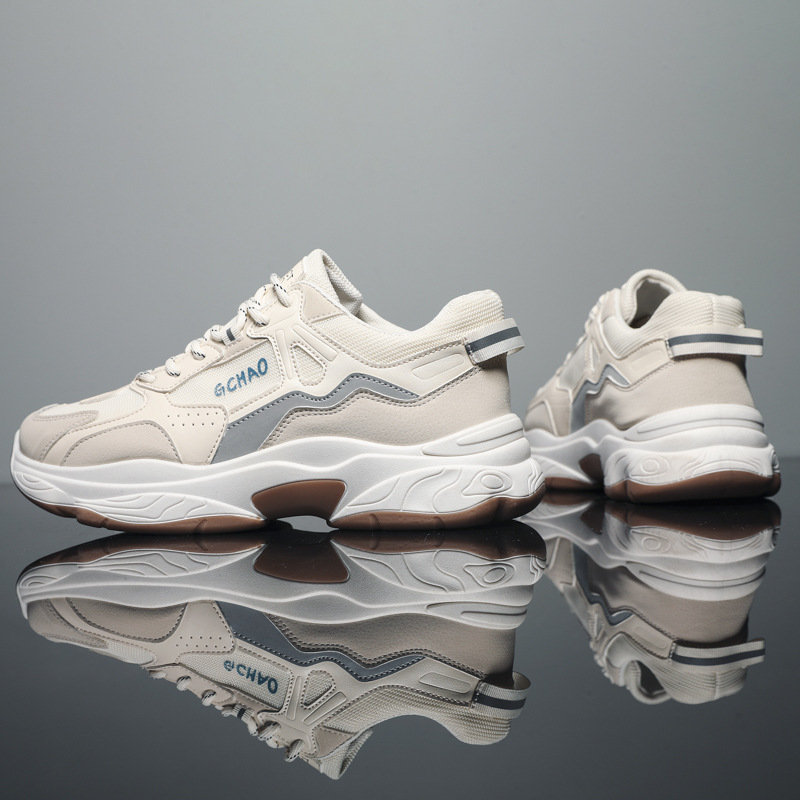 Men's New Trendy Versatile Sports Leisure White Shoes.