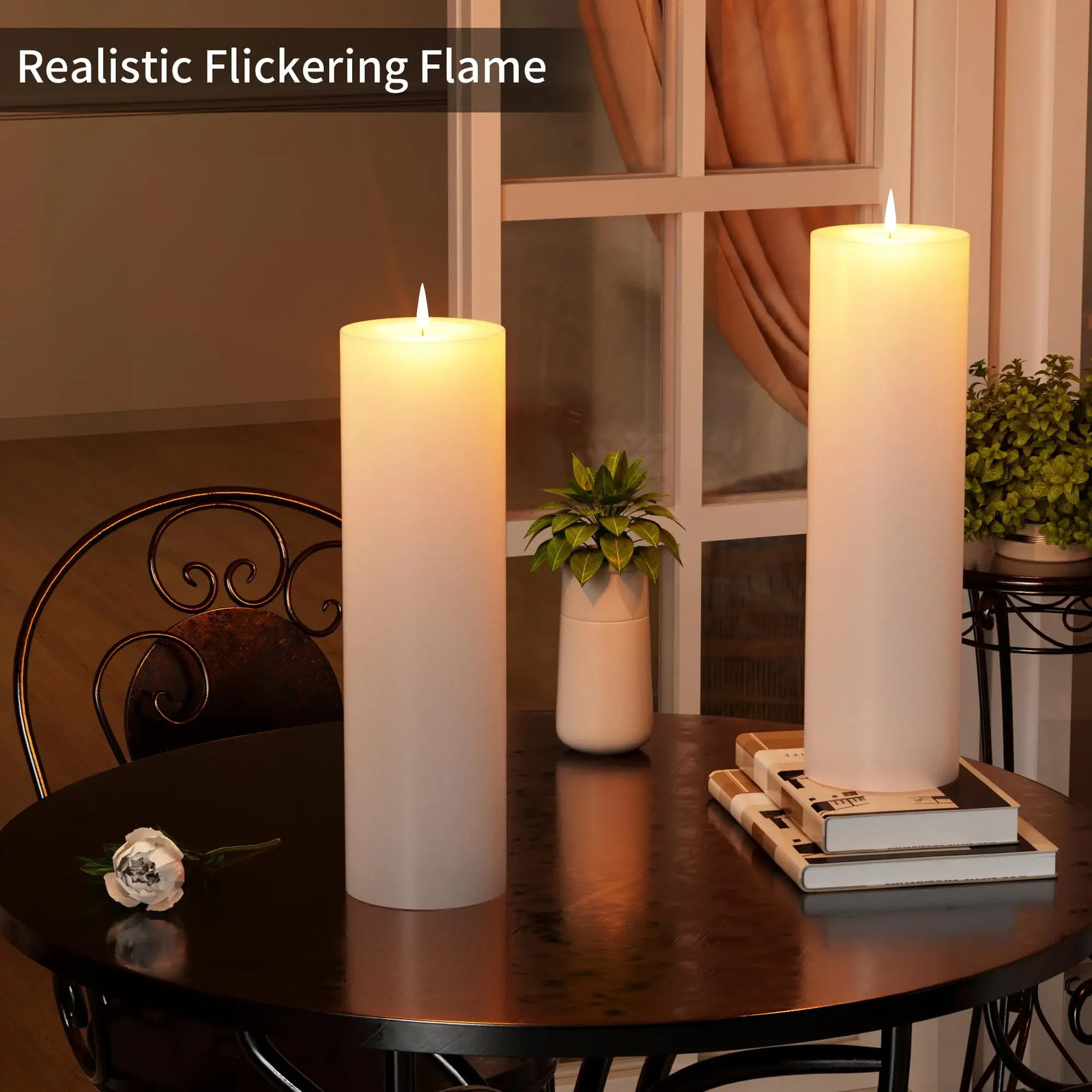 LED Large Electronic Candle Lights Waterproof Flickering LED Flameless Candle Christmas Patio Simulation Pillar Candle 241111