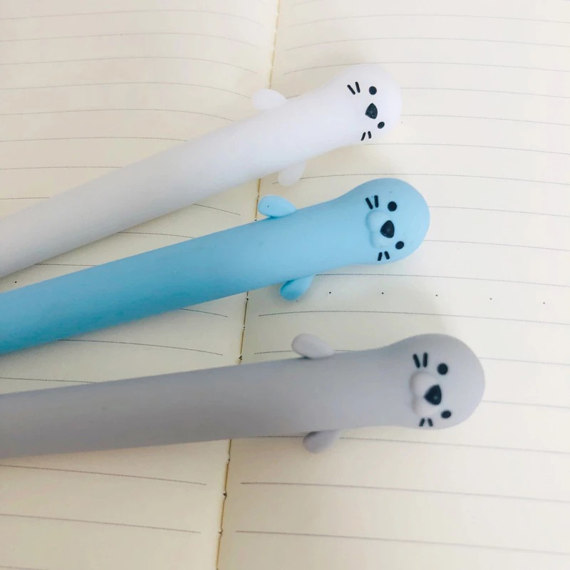 Cute Otter Silicone Gel Pen Rollerball Pen School Office Supply Student Stationery Writing Signing Tool Black Ink 0.5mm