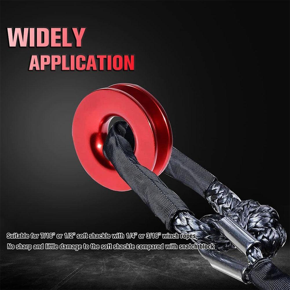 Car Recovery Ring Winch Soft Shackle Recovery Ring Kits Truck ATV Winch Rope Hauls Snatch Soft Shackle Car Accessory