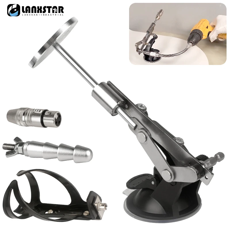 Telescopic Linear Actuator 45mm Stroke Electric drill driven Reciprocating Mechanism 3XLR Connector 80mm Plate Coke Cup