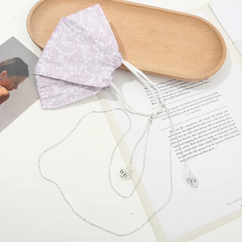 Fashion Metal Glasses Chain Mask Hanging Rope Womens Retro Pearl Sunglasses Hanging Rope 241108