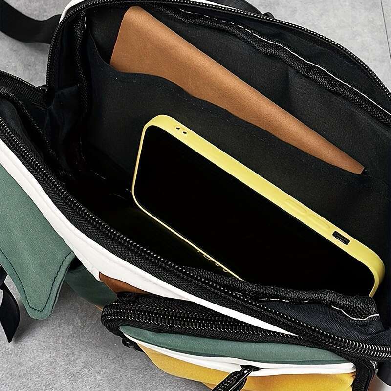 Fashion 1pc Men's Waterproof Large Capacity Fanny Pack, Adjustable Strap For Outdoor Activities, Travel Running, Hiking, And Cycg .