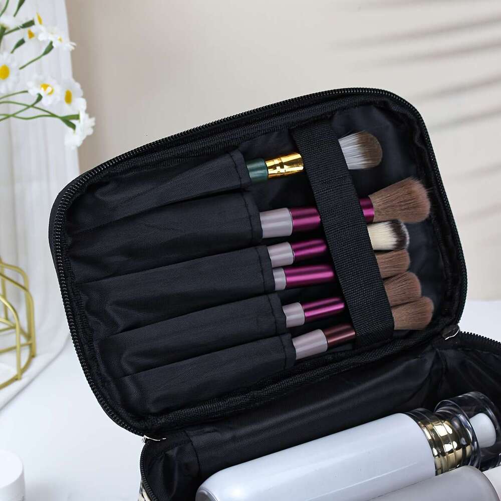 Large Capacity Leopard Print Cosmetic Bag Spacious Square Pouch Organizer with Stylish Makeup Storage Convenient Handle - Perfect for Daily Home Use a