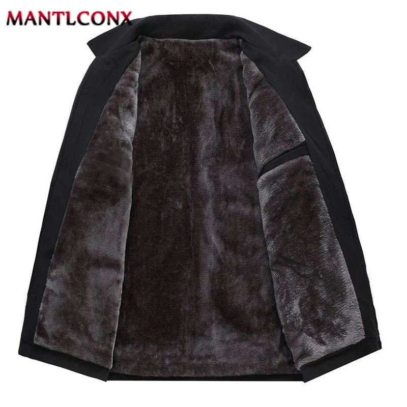 Thermal Fleece Winter Jackets for Men Solid Color Mens Jacket Thick Warm Casual Business Coat 241120