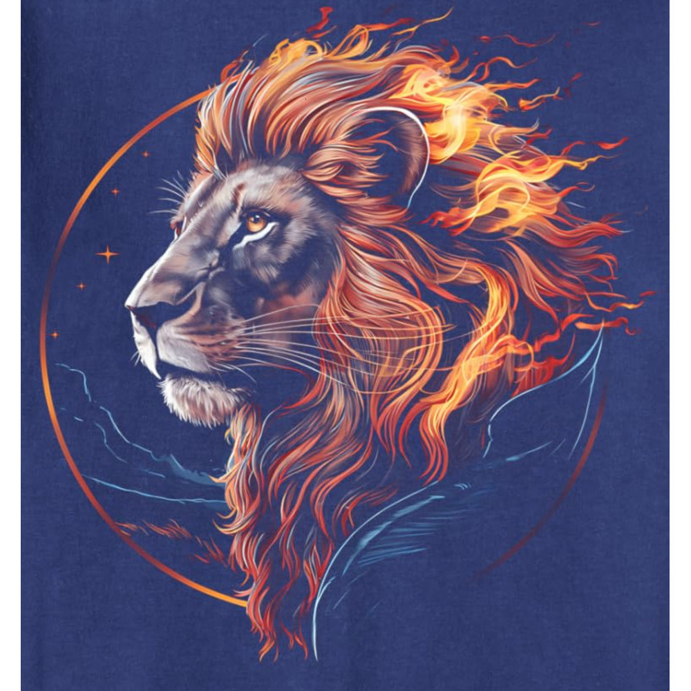 Long Sleeve Shirts for Men sweatshirt Lion Fire Mane Galaxy Space Lion Pride Gift Sweatshirt T shirt Tee Streetwear Casual tops clothes