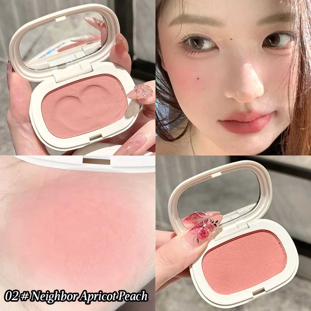 Single Color Blush Silky Texture High Color Rendering No Powder Feeling Low Saturation Long-lasting Natural Matte Blush CreamXJ241111