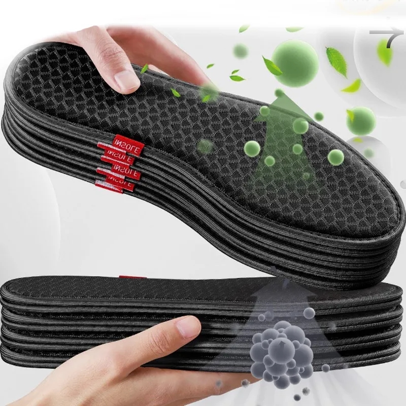 2/4pcs Bamboo Charcoal Deodorant Insoles for Shoes 2025 new Plant Antibacterial Breathable Sports Insole Absorb-Sweat Soles Shoes Pads