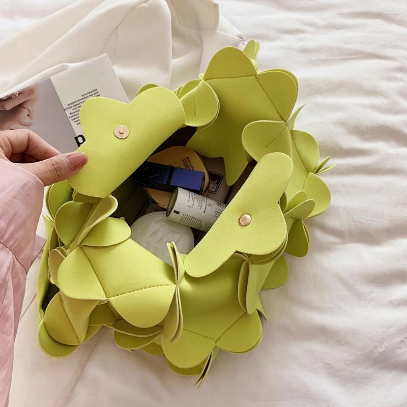 Drawstring Ladies Shoulder Bag Bow Knot Portable 3D wer PU Leather Temperament Exquisite Birthday Shopping Trip Party zhanyishengli