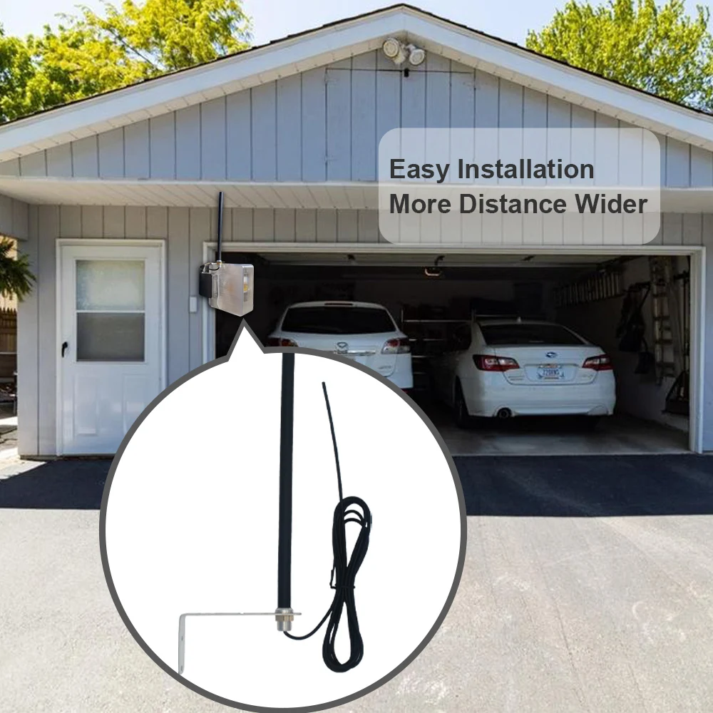 2 new Channel Gate Garage Remote Control 433mhz Receiver + Remote Control Transmitter + Antenna Replacement 2025 Door Opener Controller