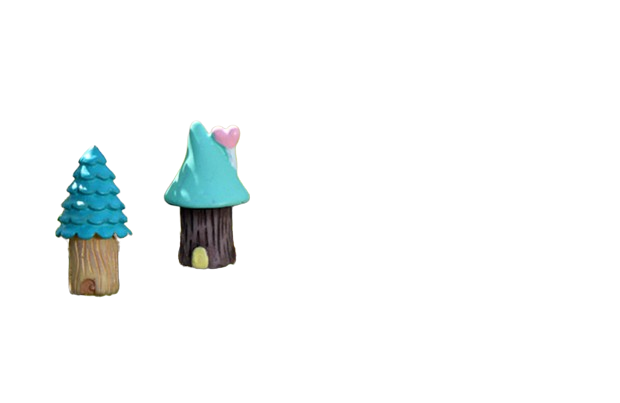 9pcs Cartoon tree house fairy garden miniature figurines resin craft dollhouse bonsai decor terrarium jardin decoracion