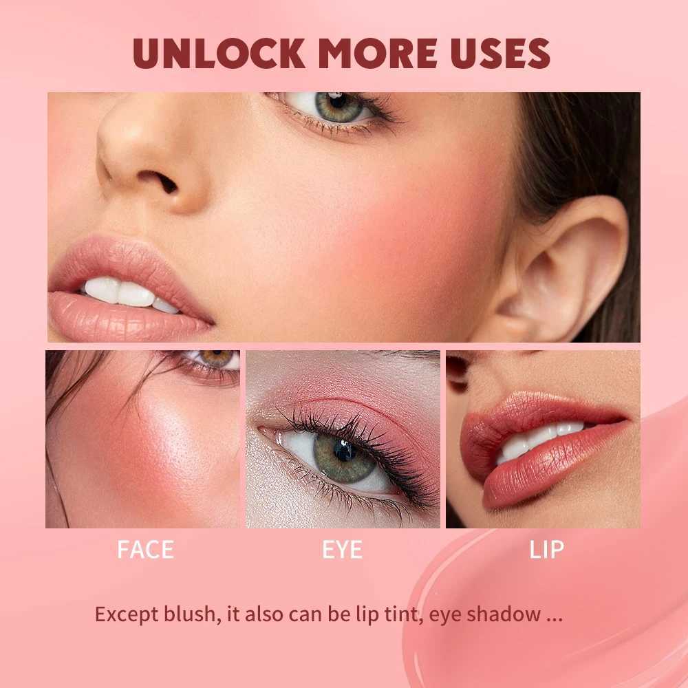 Rose Creamy Blush Stick High-Shimmer Multi-Function Lip And Cheek Tint Facial Soft Tube Blusher Contour Blush Wand For WomenXJ241111
