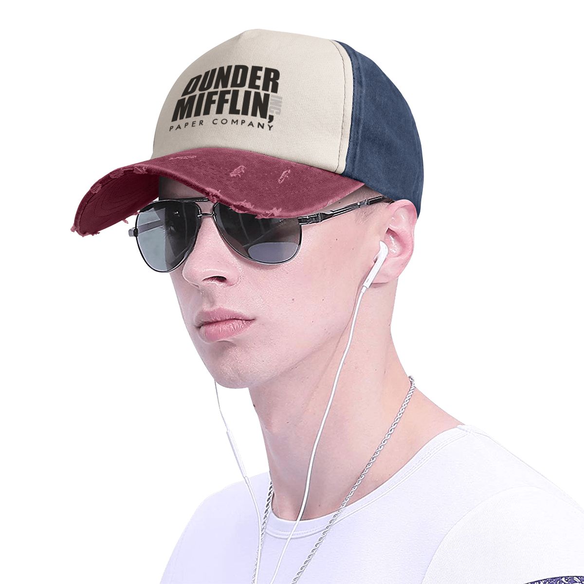Dunder Mifflin Paper Company The Office Outfit Unisex Baseball Caps Classic TV Show Distressed Denim Dad Hats