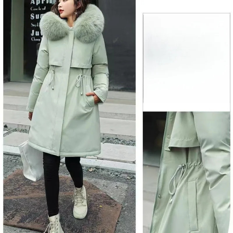 Womens Winter Jacket Hodded Fleece Padded Casual Loose Windbreaker Office Lady Matching In Coats Jackets Outerwear 241111