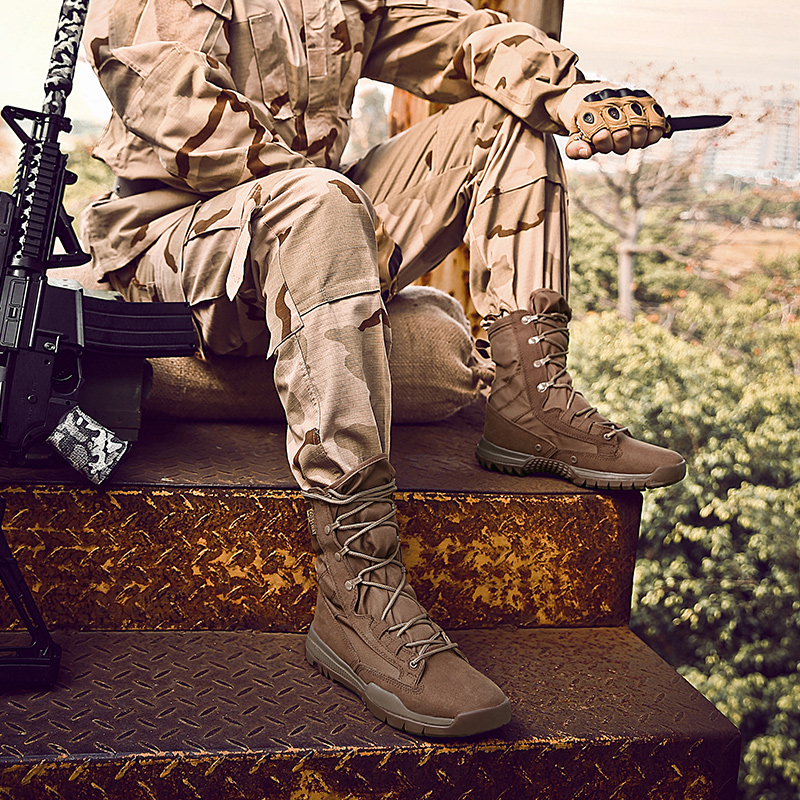 High Quality Canvas Military Boot Men Breathable Desert Shoes Male Combat Tactical Army Boots Waterproof Tacticals Ankle Botas