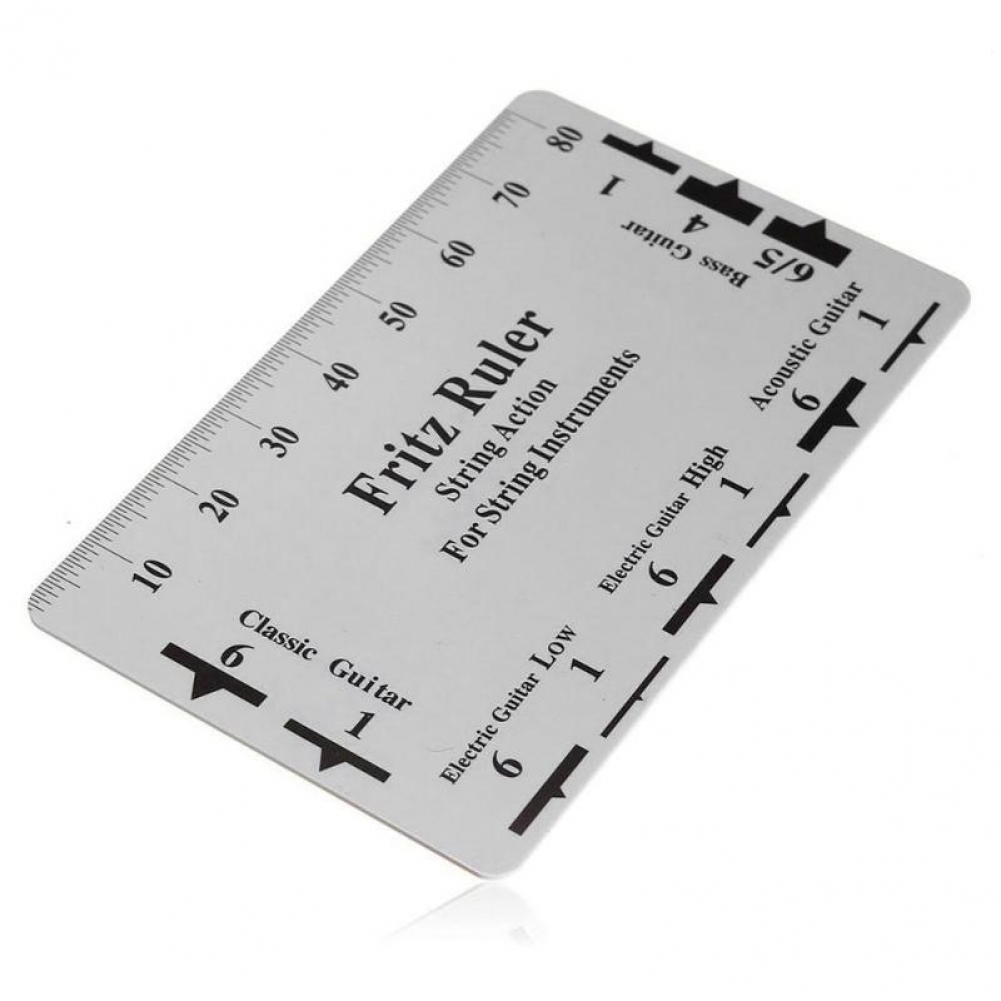 Double Sided Guitar Ruler Scale String Pitch Measuring Ruler for Electric Acoustic Guitar Bass Luthier Tool Guitar Neck Ruler