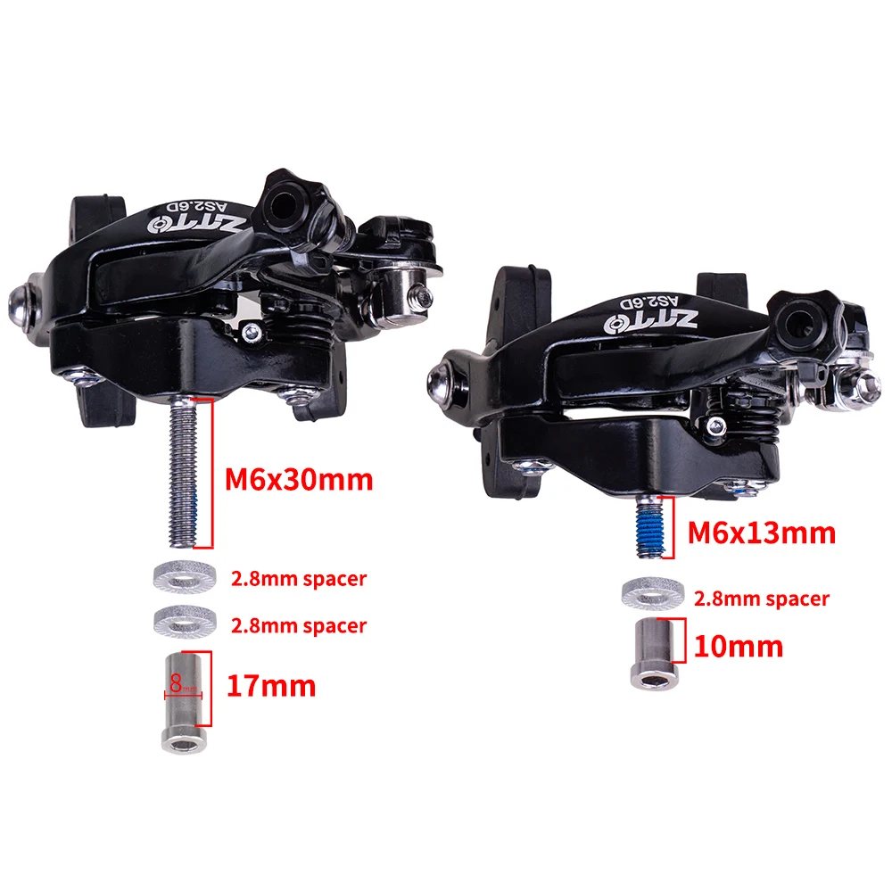 ZTTO Road Bike Dual Pivot Calipers Bicycle Brakes Racing Folding Bike Front Rear Side Pull Caliper Rim Caliper V Brake With Pads