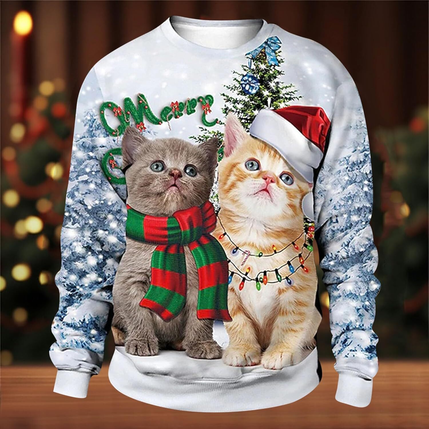 Long Sleeve Shirts for Men sweatshirt Mens Sweatshirts Casual Santa 3D Print Crewneck Long Sleeve Pullover Sweatshirts Comfort Fall Winter Oversized T