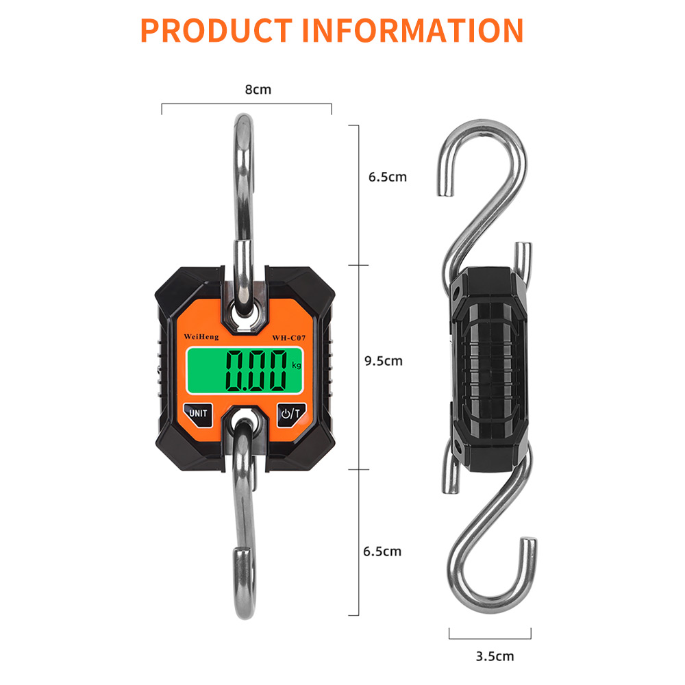 Industrial Detachable Portable Micro Crane Scale 100KG 250KG 50g Hanging Suitcase Digital Weigh Hook Electronic Scale Steel Tool eec0a