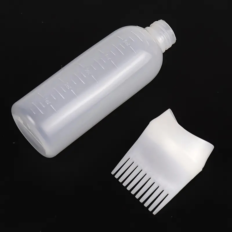 KLINA 120ml Hair Root Comb Applicator Bottle Hair Color Oiling Dye Brush Squeeze Bottles For Styling ABS Refill Container