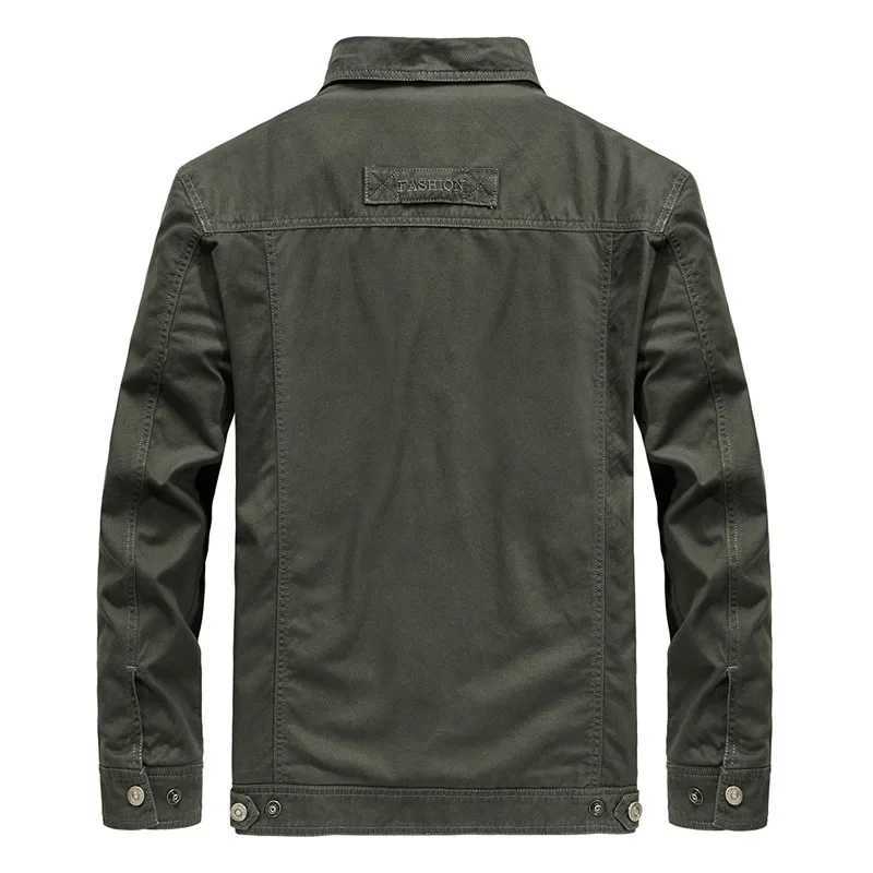 Bomber jacket tactical jacket mens autumn spring Plus size outdoor pilot cargo jacket mens trend jacket W241111