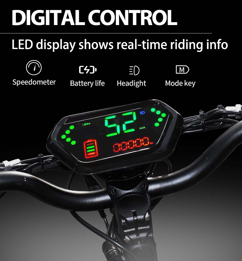 Jueshuai LCD 60V E-bike E-scooter X60 Display 2 in 1 Dashboard Control Panel for Electric Bike Bicycle Scooter E-bike Scooter