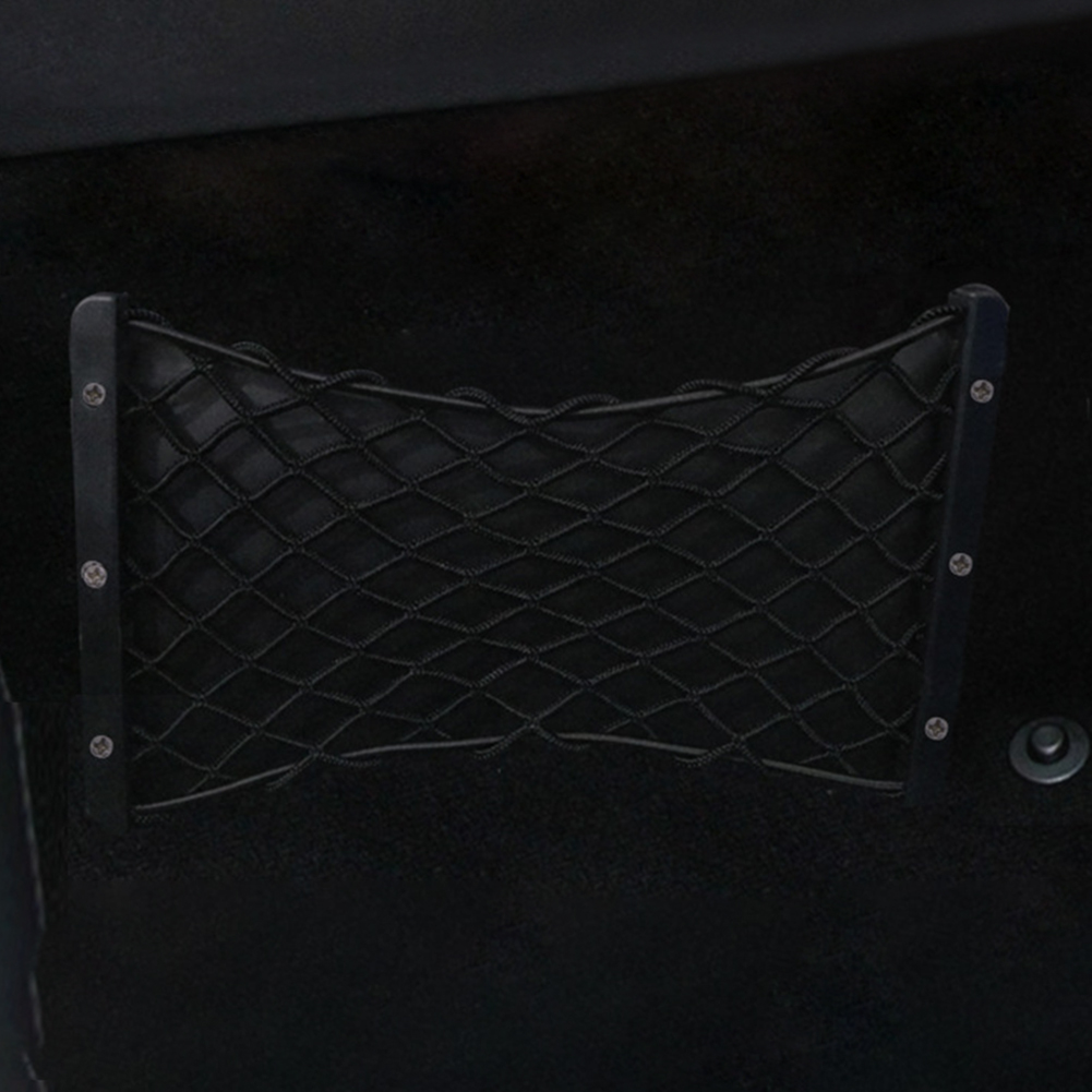Rear Back Trunk Storage Car Net Wear Resistance Cargo Storage Organizer Auto Accessories for Fire Extinguisher Lage Pouch Bag smile