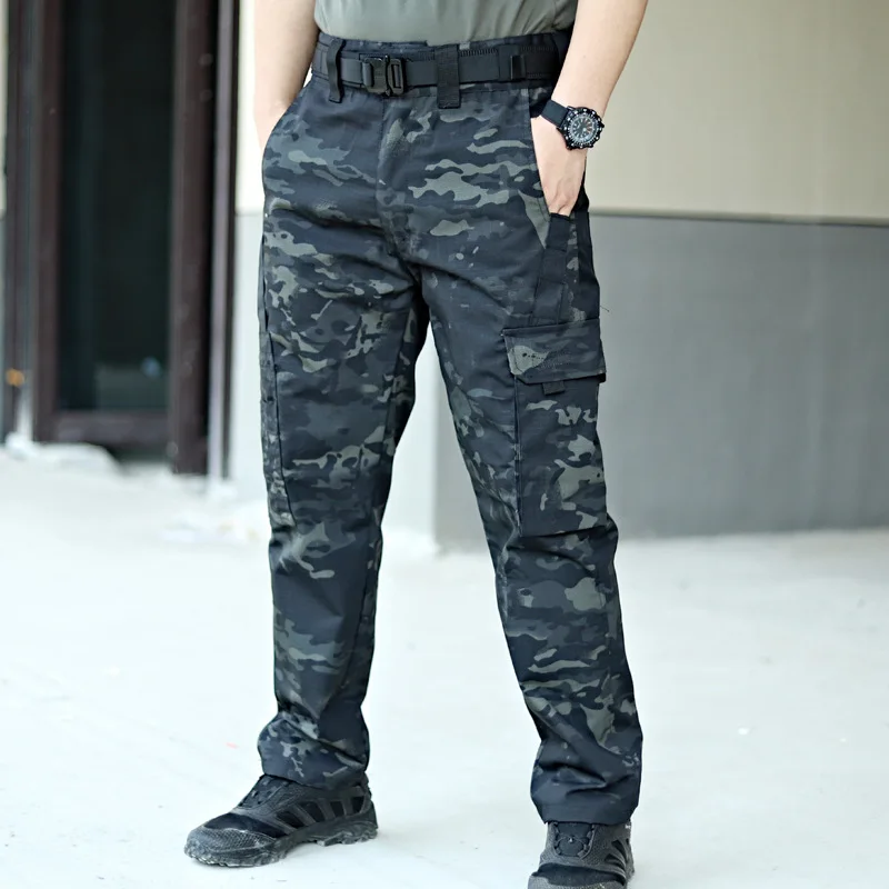 Tactical Pants Big Multi-pocket Men New Work Cargo Pants Spring Autumn Waterproof Ripstop Combat Trousers Loose Brand Joggers