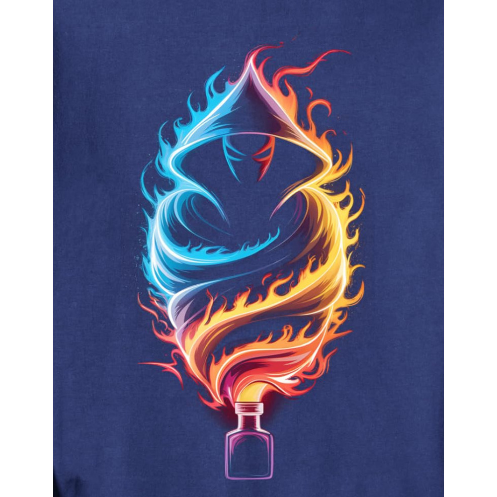 Long Sleeve Shirts for Men sweatshirt Fire Design Cool Flames Graphic Drawing Art Graphic Tees Sweatshirt T shirt Tee Streetwear Casual tops clothes