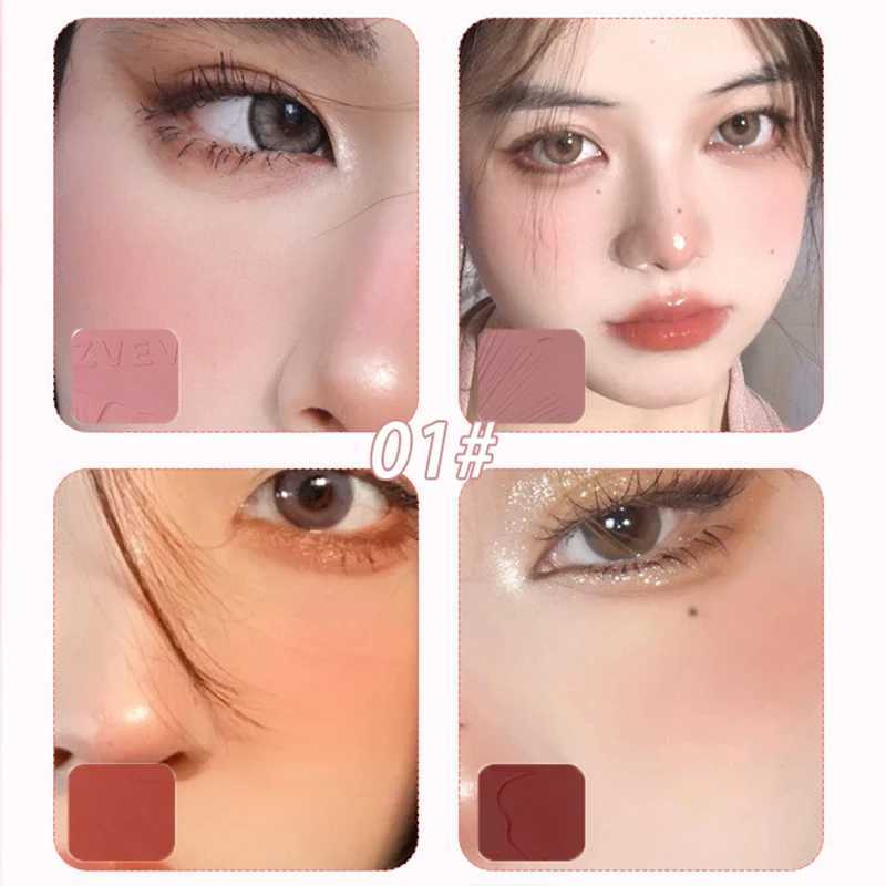 4 Color Blusher Powder Palet Face Rubores Blush Purple Contouring Highlighter Shading Palette Natural Illuminators Korean MakeupXJ241111