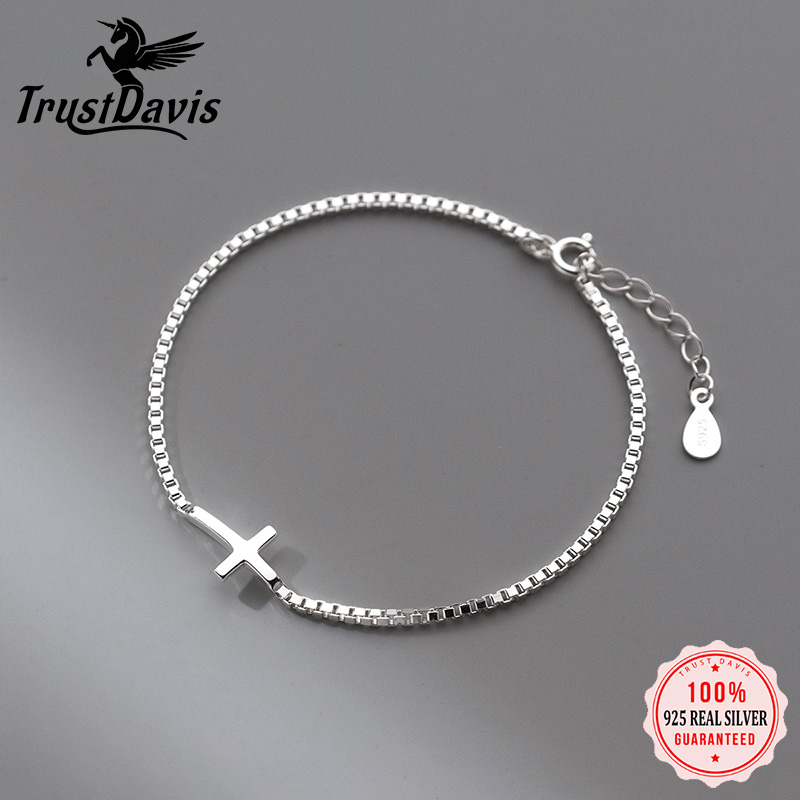 Sier Cross Sterg Bracelet Women, S Jewelry Set for Women Men Daughter, Birthday Gift DS3976 4 et D3976