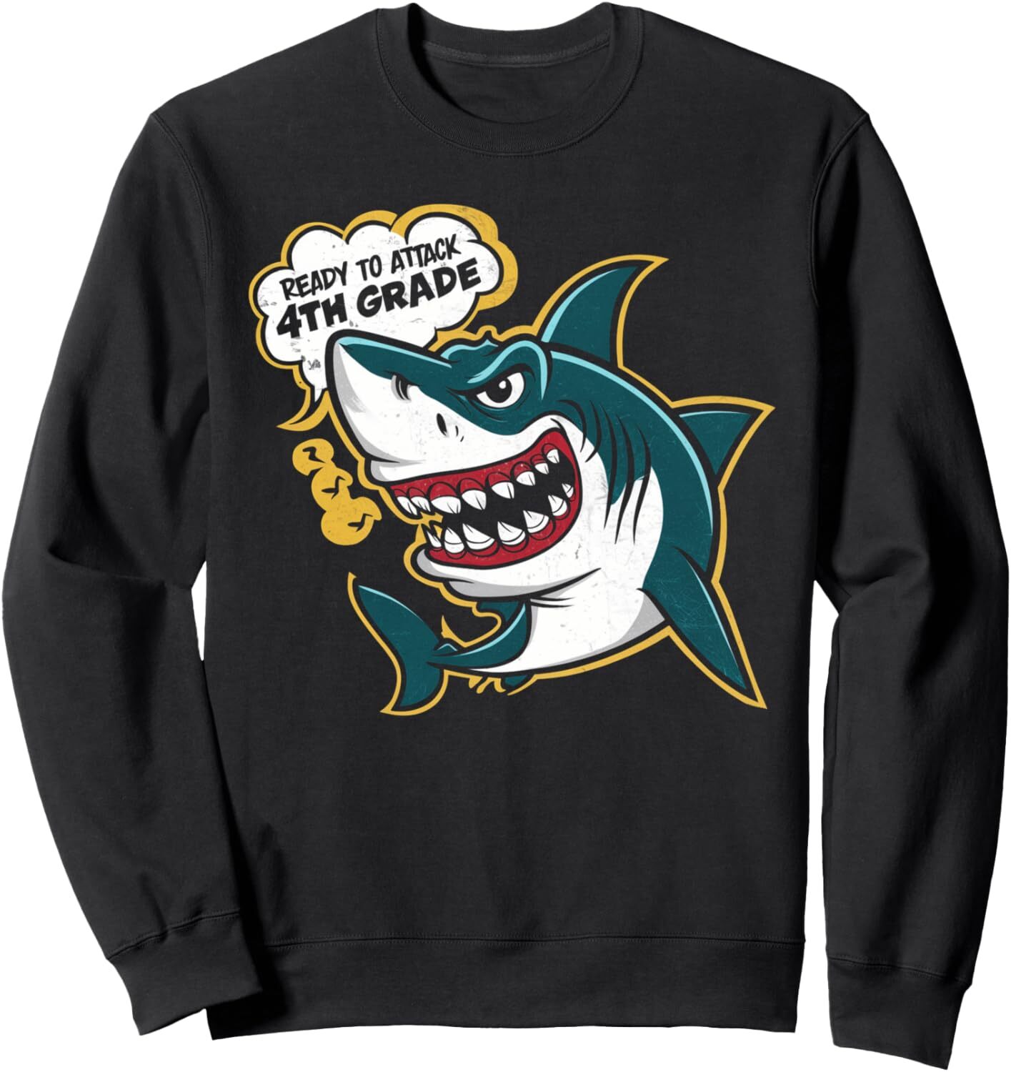 Long Sleeve Shirts for Men sweatshirt 4th Grade Shark Back To School Teacher Student Kids Funny Sweatshirt T shirt Tee Streetwear Casual tops clothes